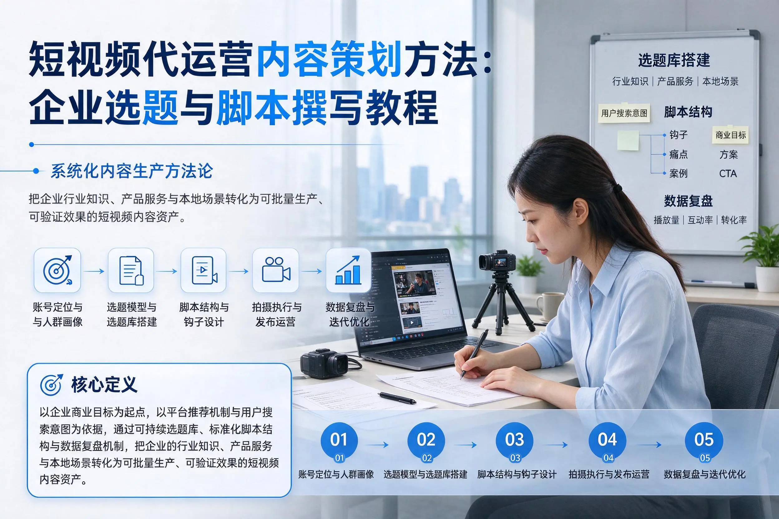 短视频代运营内容策划方法：荆门企业选题与脚本撰写教程