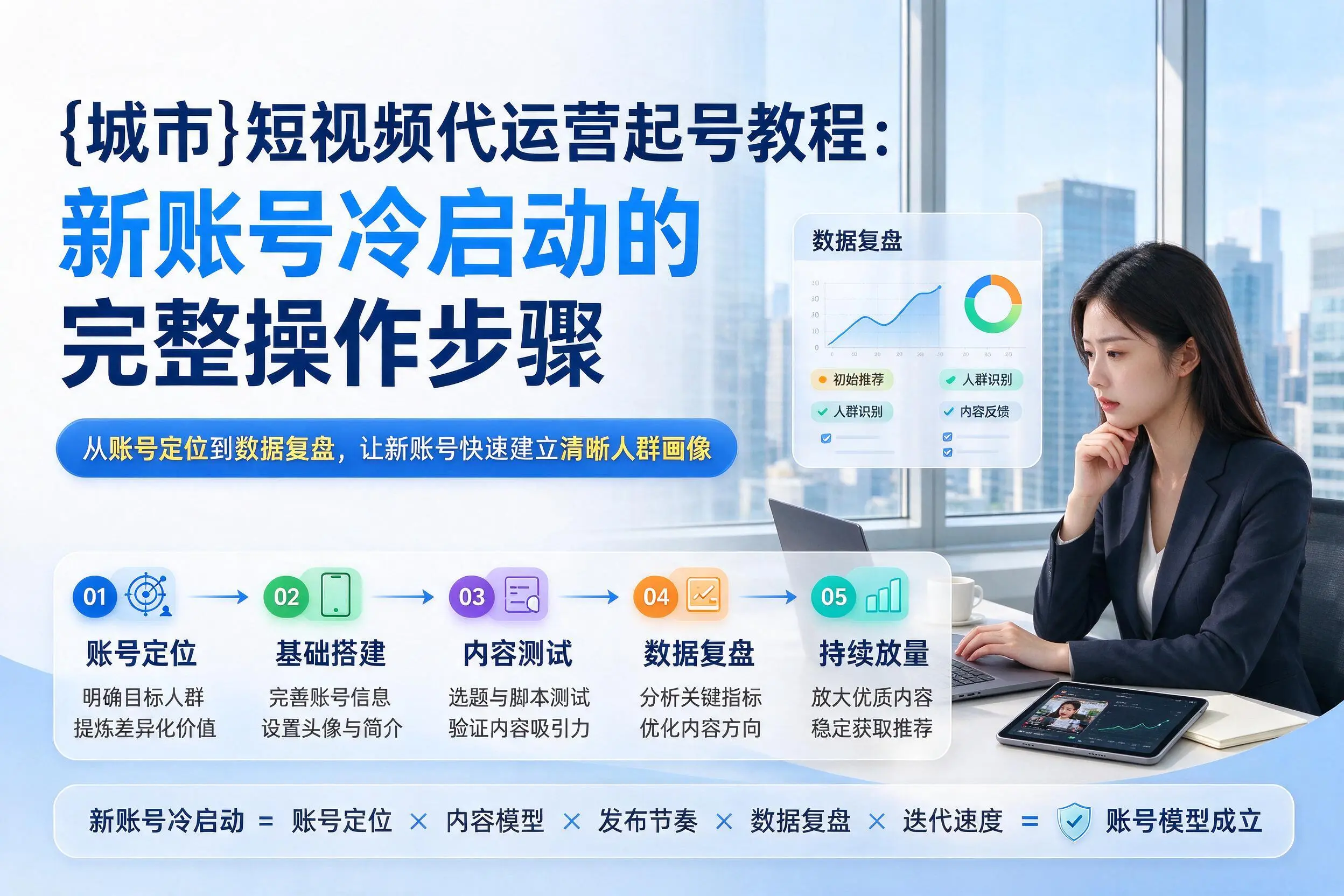 荆门短视频代运营起号教程:新账号冷启动的完整操作步骤