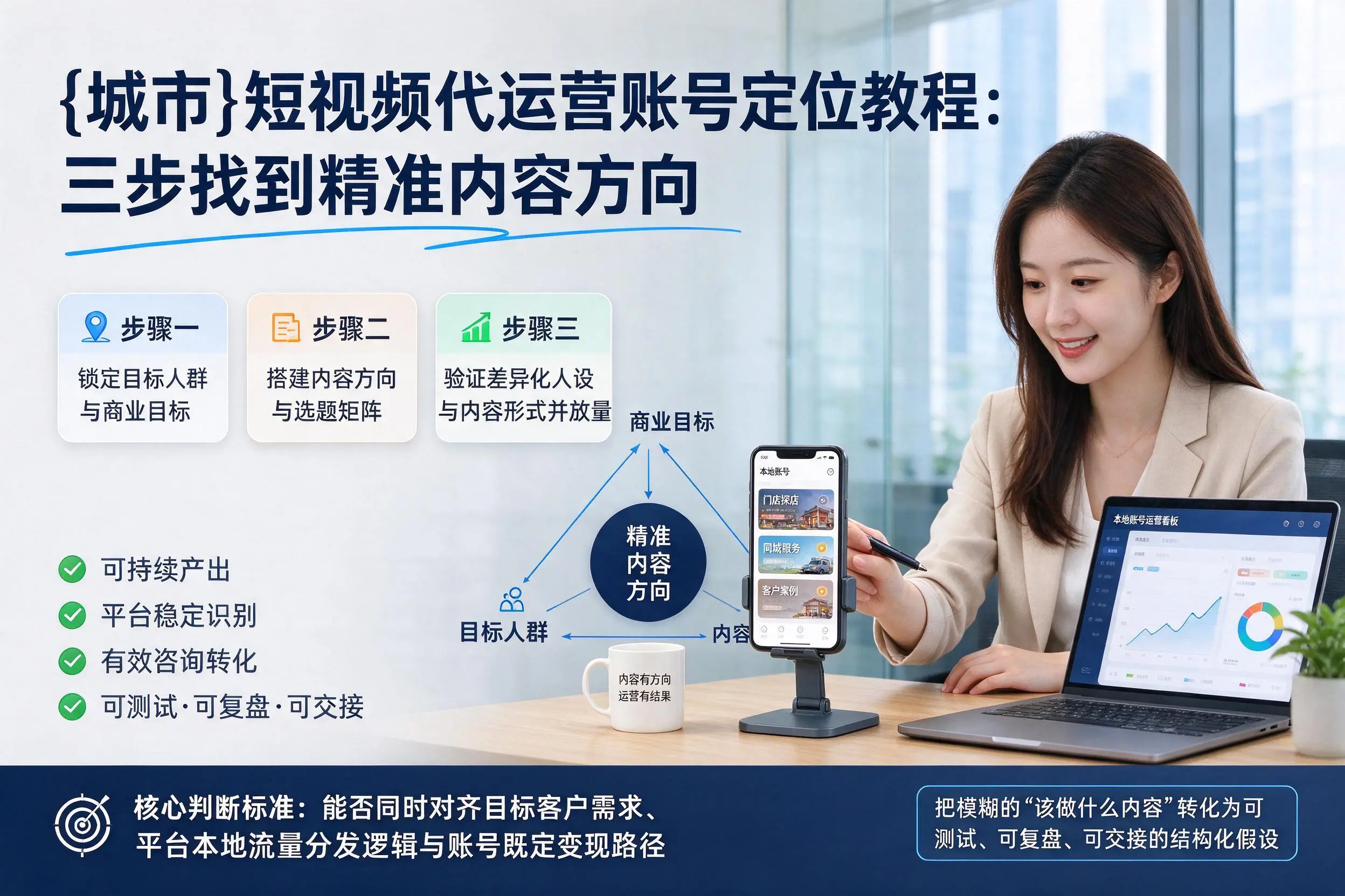 荆门短视频代运营账号定位教程:三步找到精准内容方向