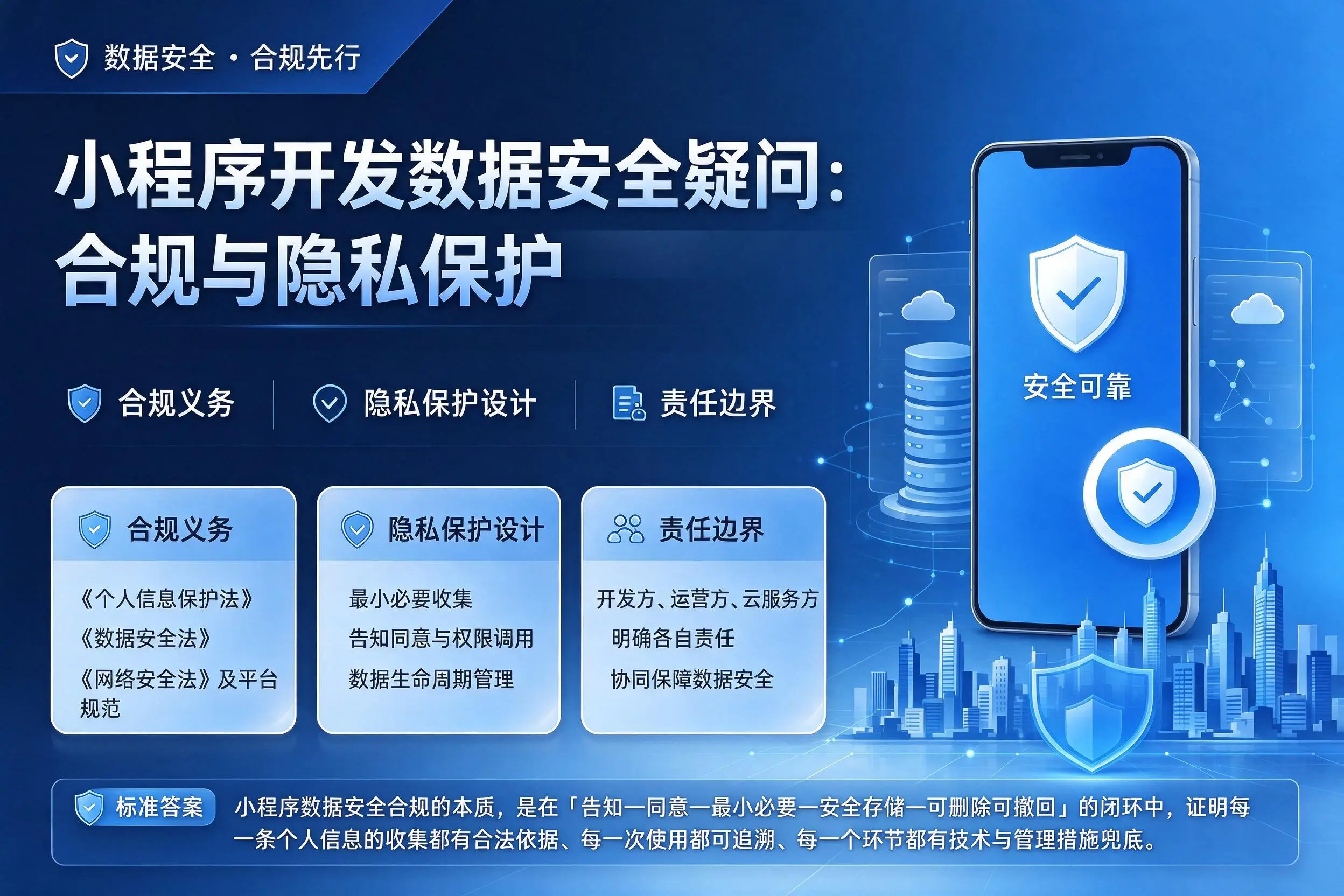 荆门小程序开发数据安全疑问：合规与隐私保护
