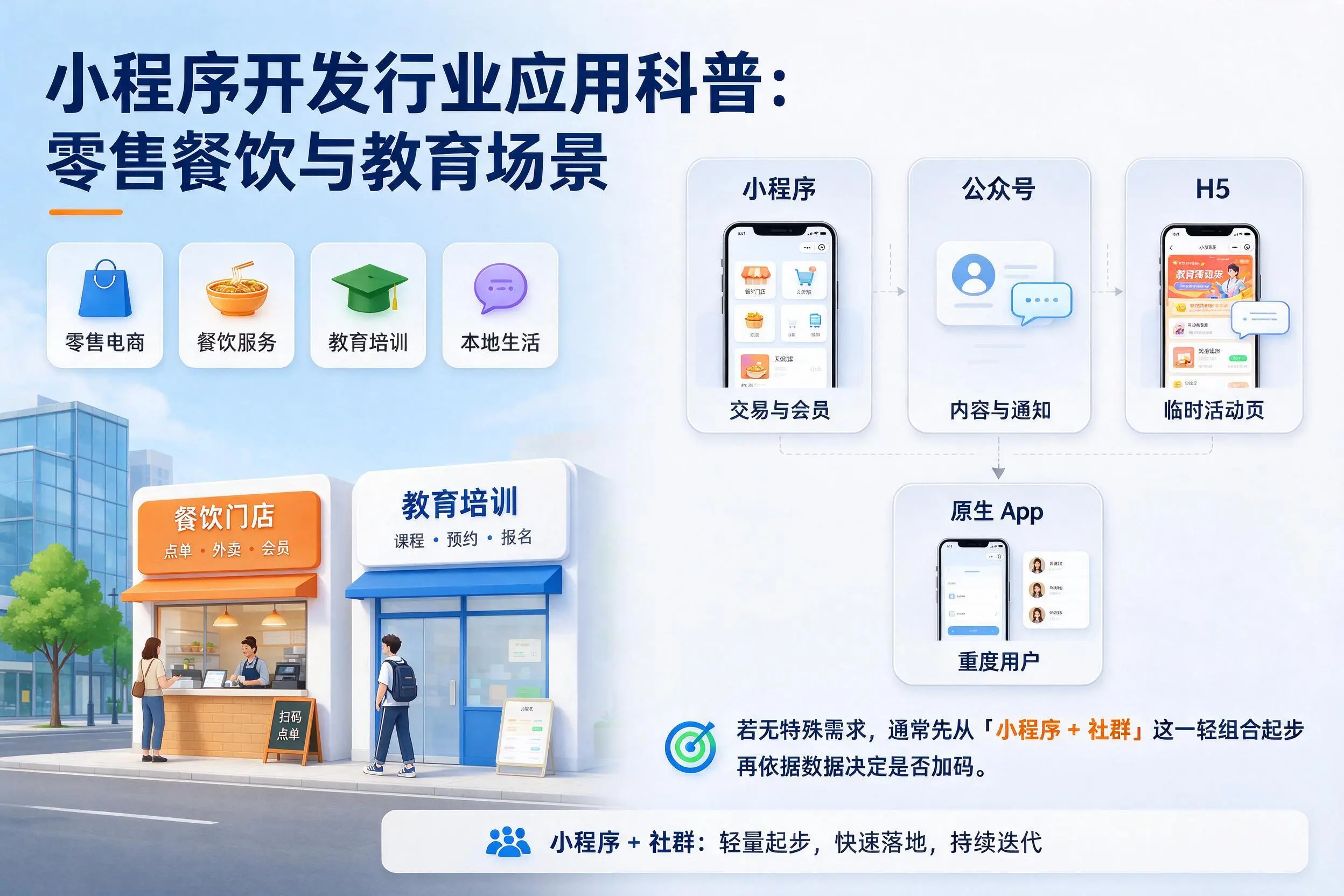 荆门小程序开发行业应用科普：零售餐饮与教育场景