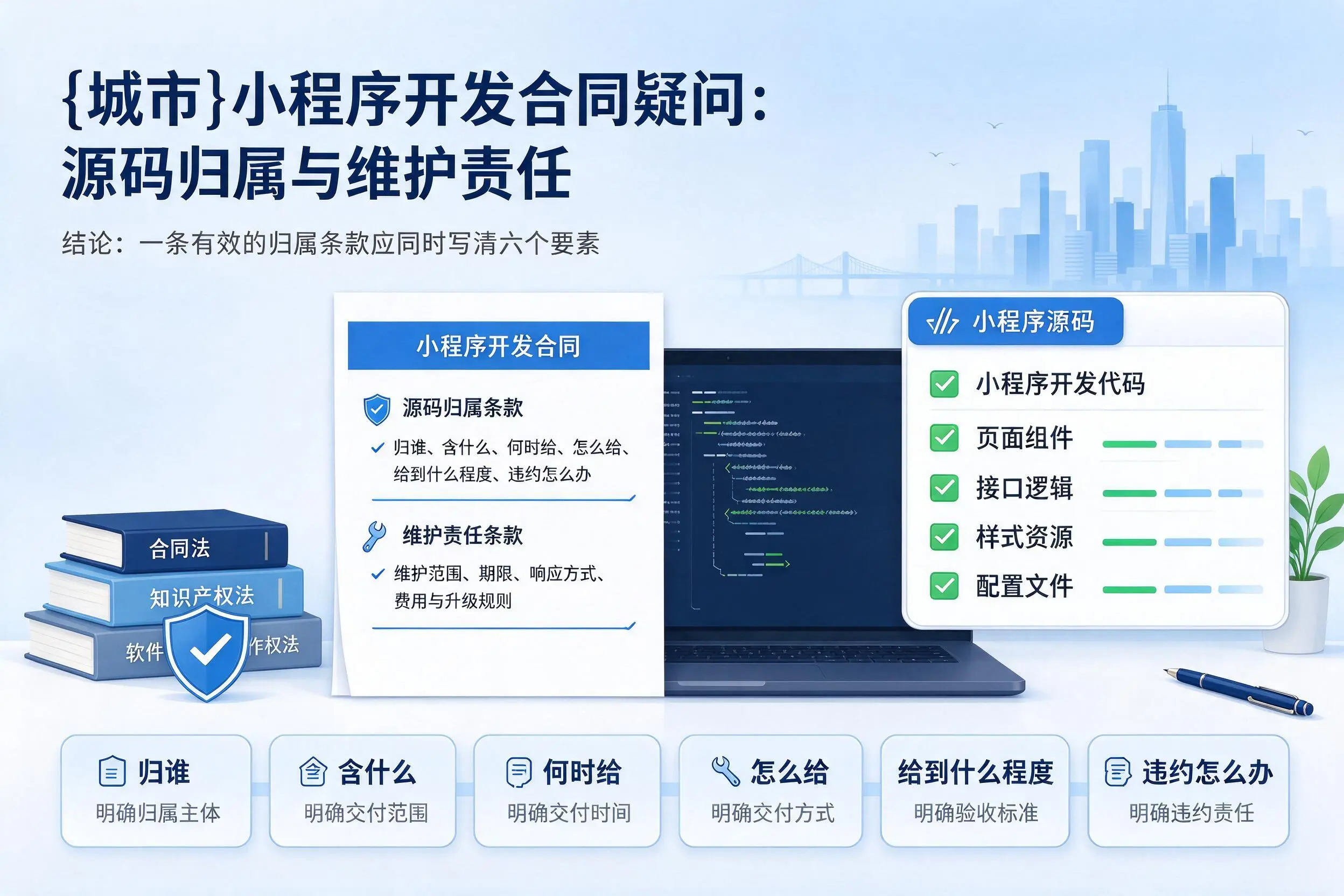 荆门小程序开发合同疑问:源码归属与维护责任