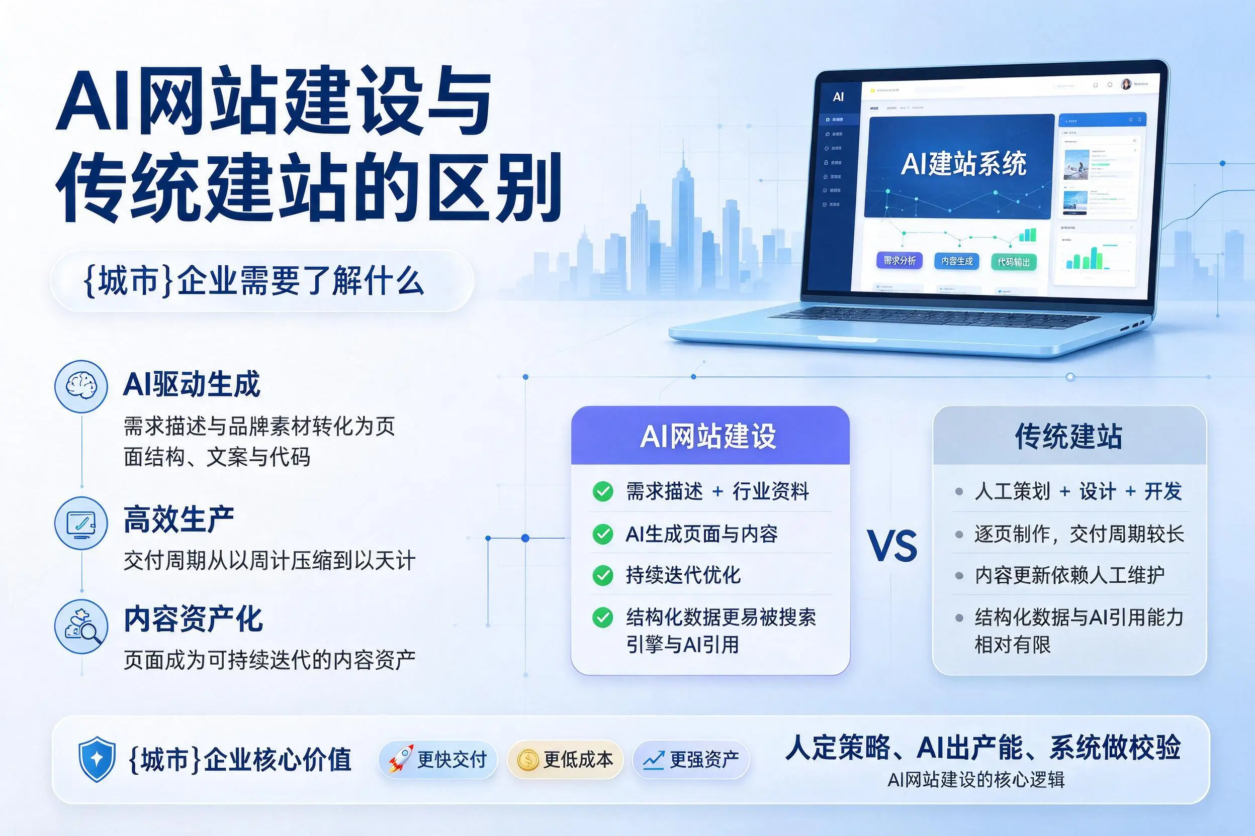 AI网站建设与传统建站的区别,荆门企业需要了解什么