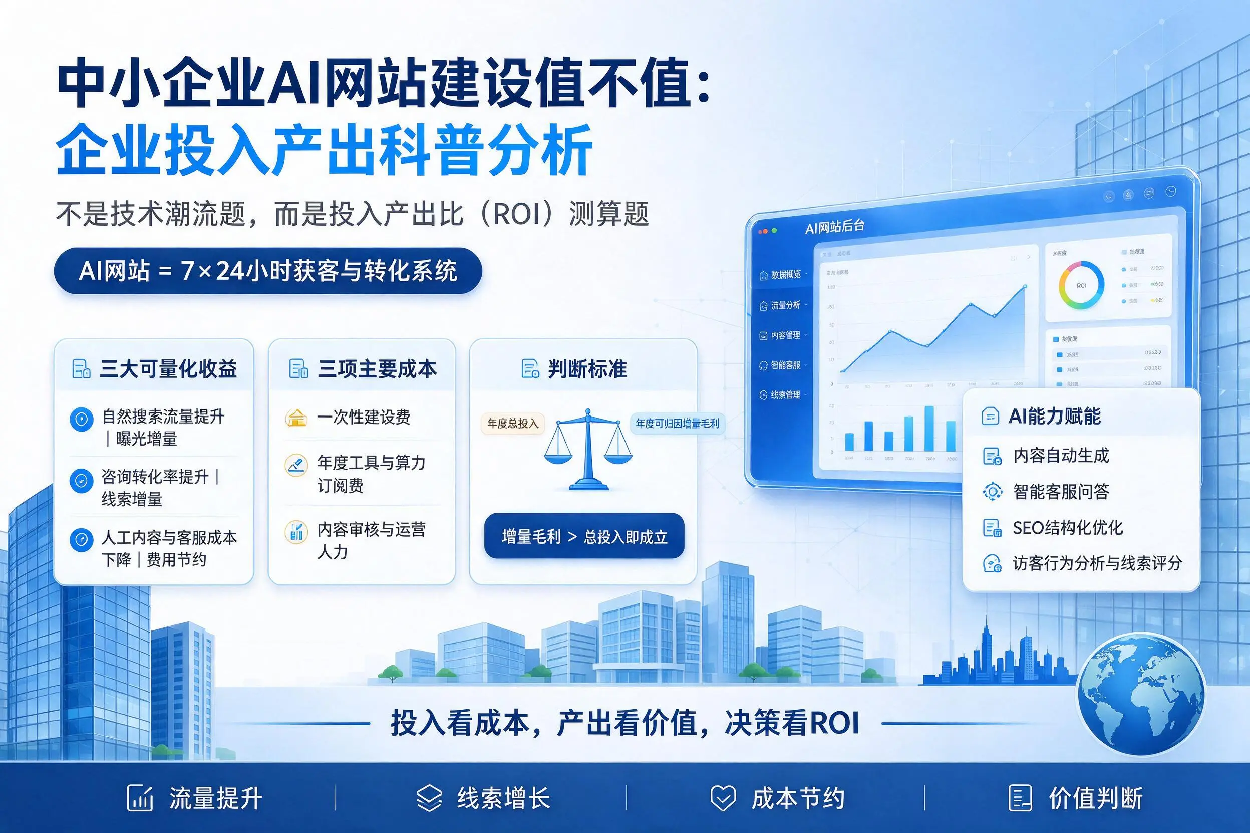 中小企业AI网站建设值不值:荆门企业投入产出科普分析