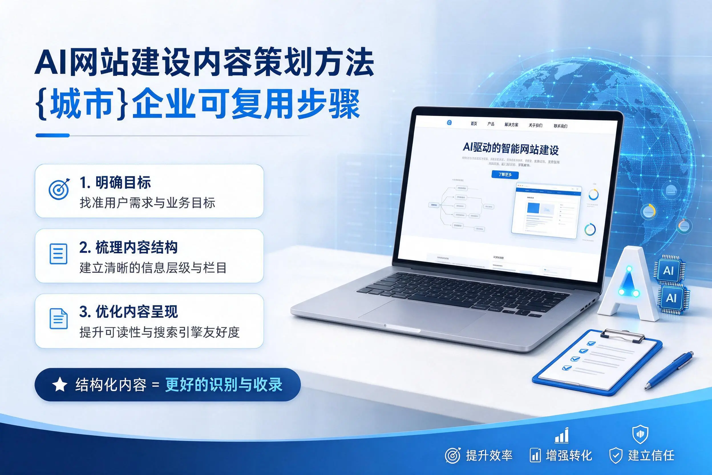 AI网站建设内容策划方法,荆门企业可复用步骤