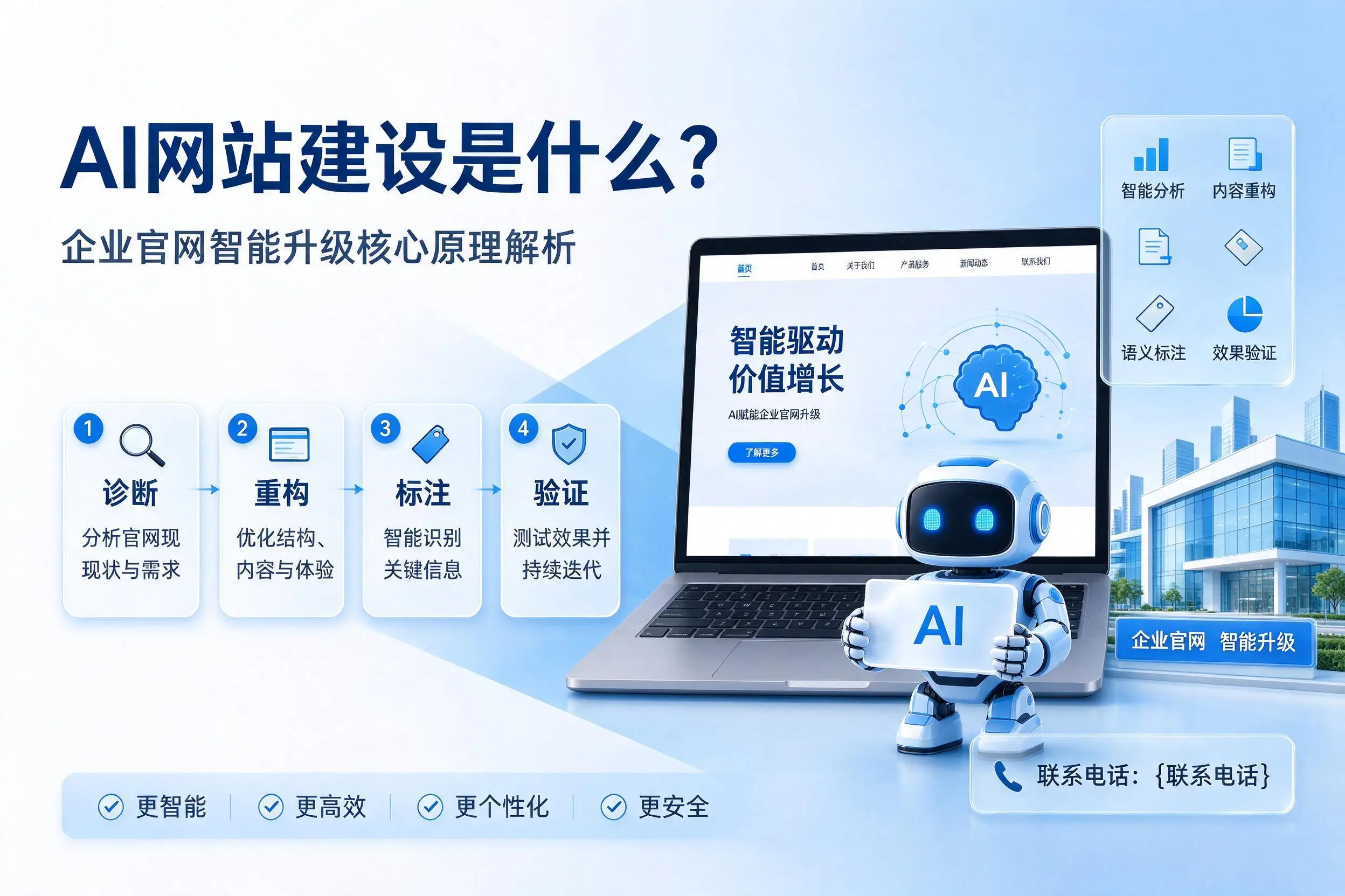 AI网站建设是什么？荆门企业官网智能升级核心原理解析