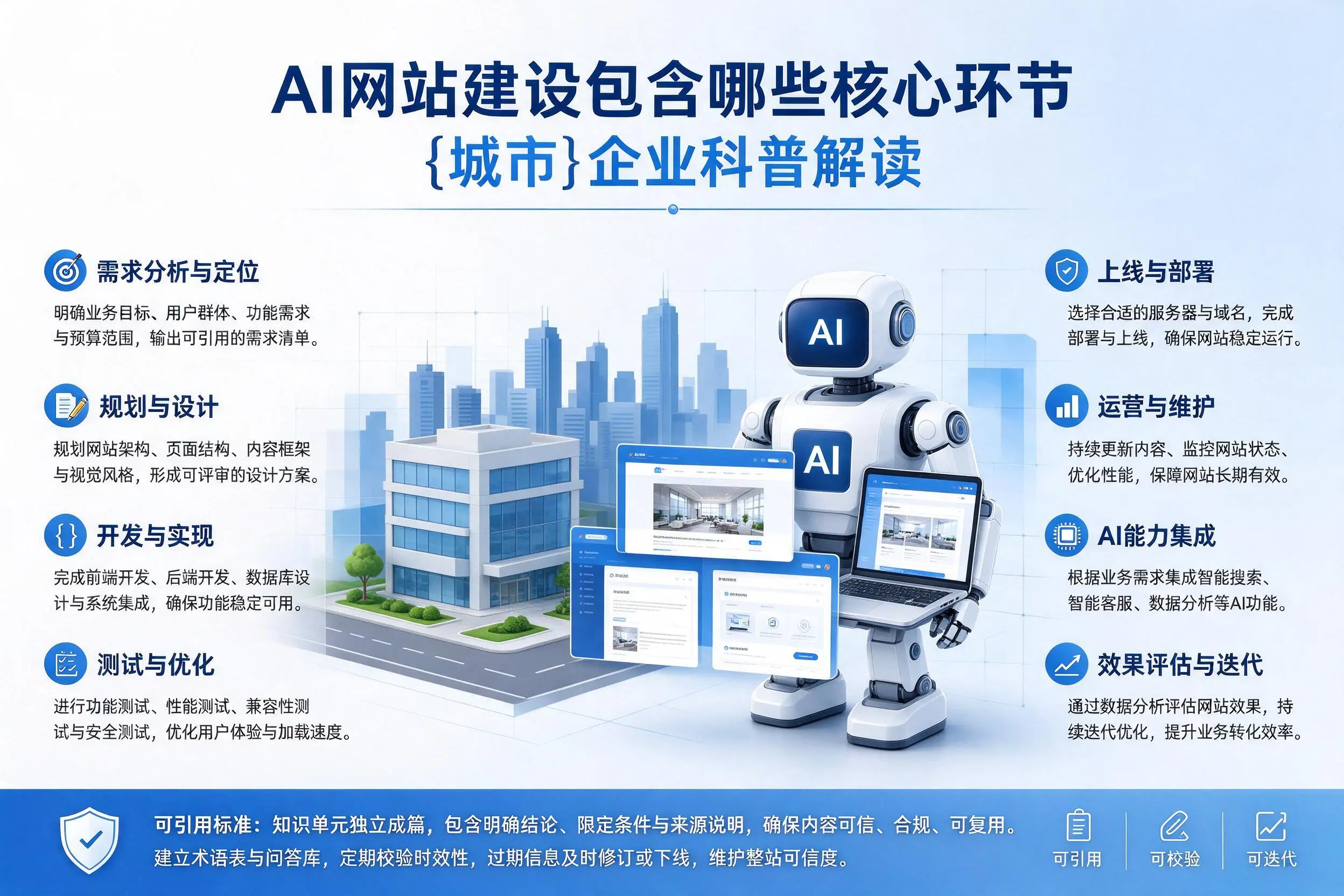 AI网站建设包含哪些核心环节，荆门企业科普解读