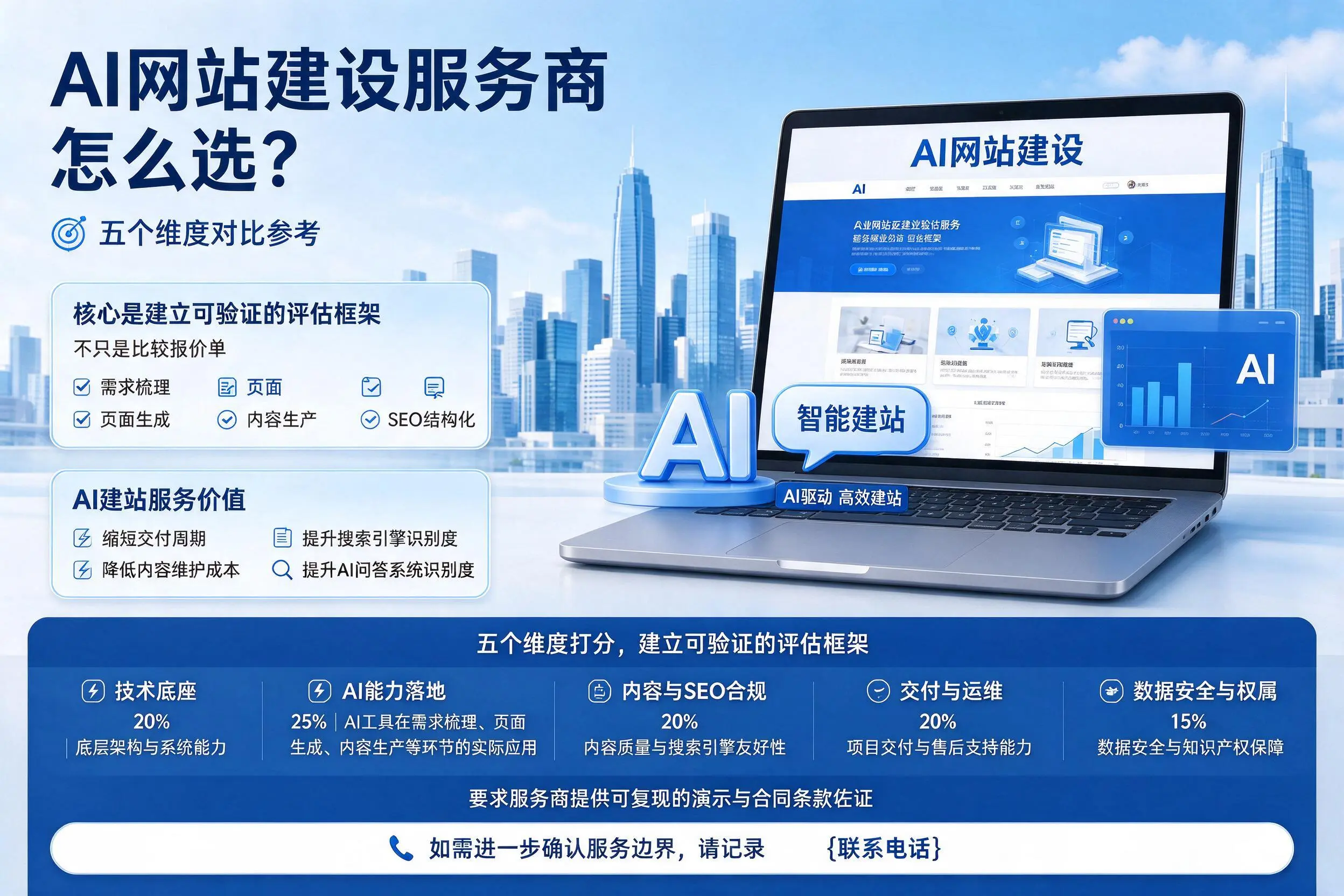 荆门AI网站建设服务商怎么选？五个维度对比参考