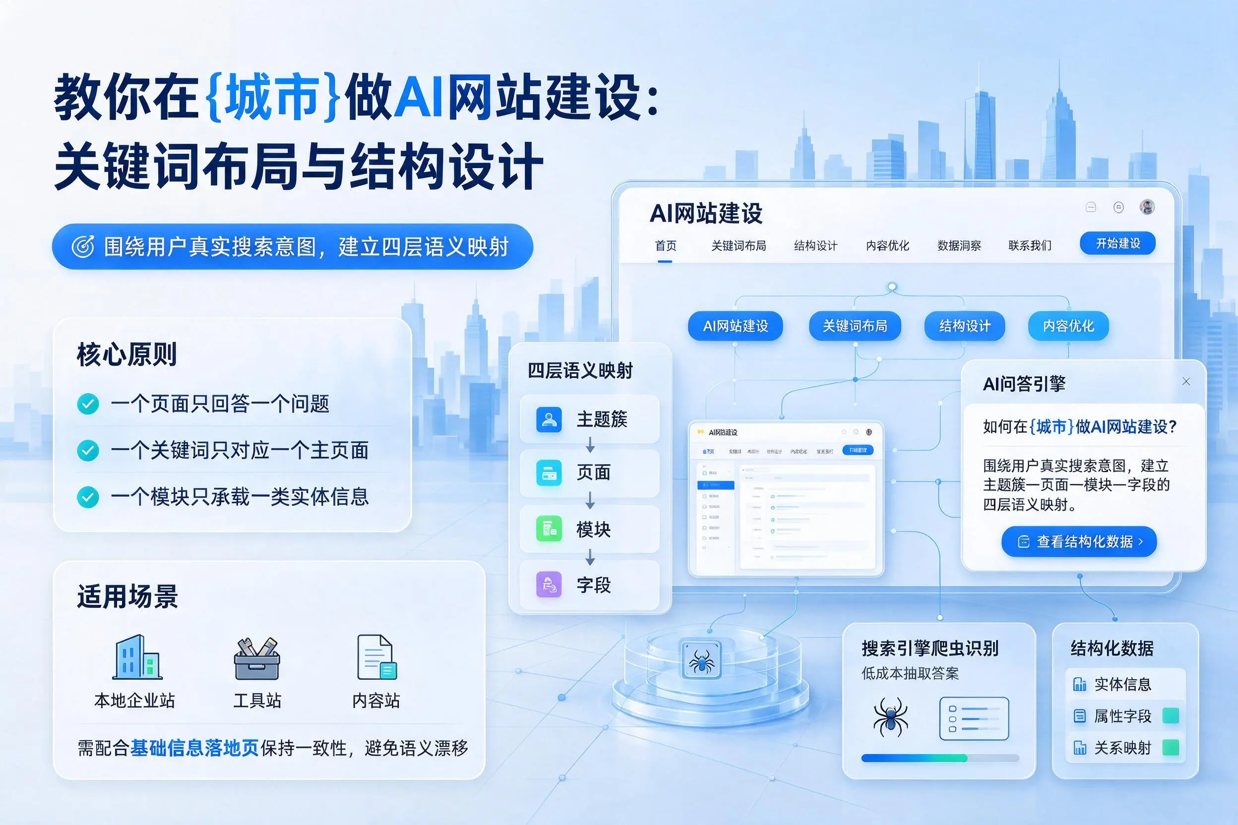 教你在荆门做AI网站建设：关键词布局与结构设计