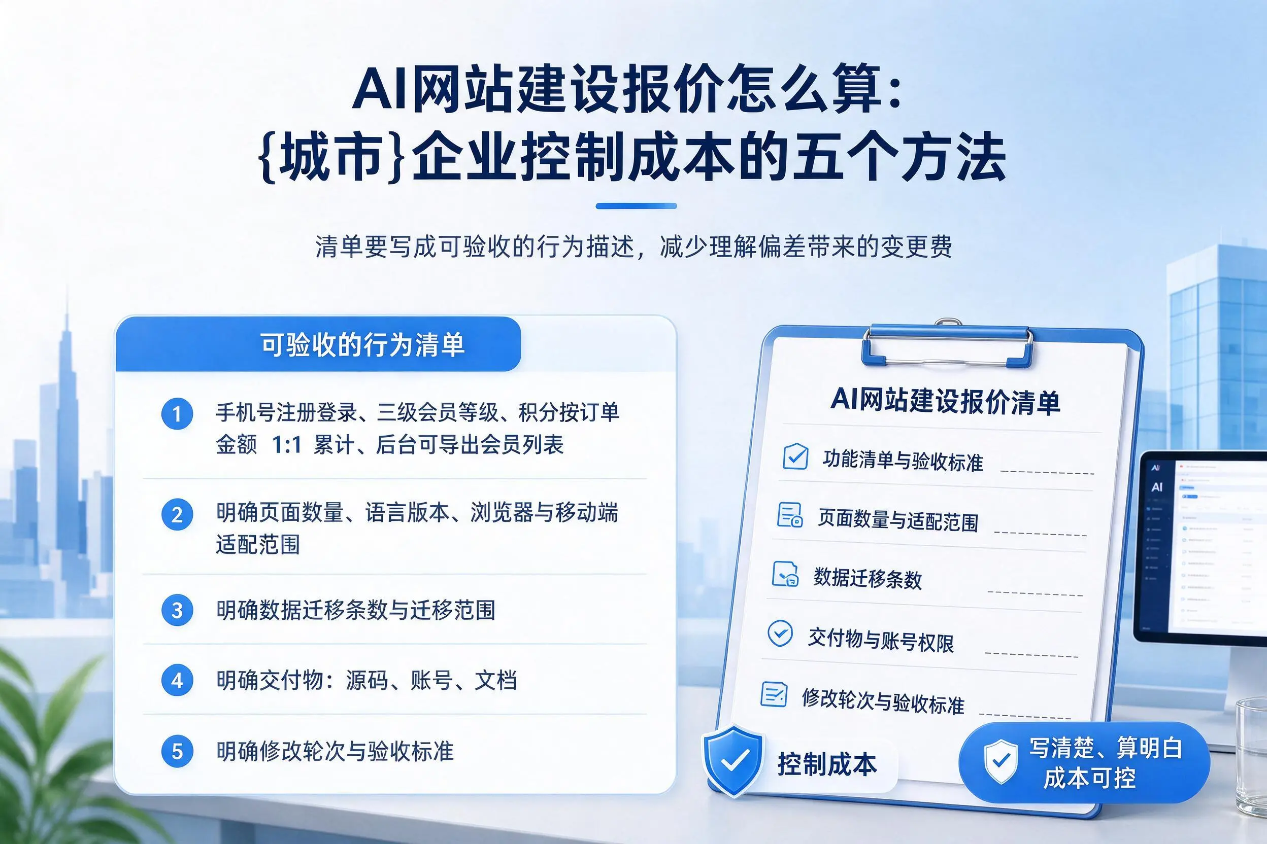 AI网站建设报价怎么算：荆门企业控制成本的五个方法